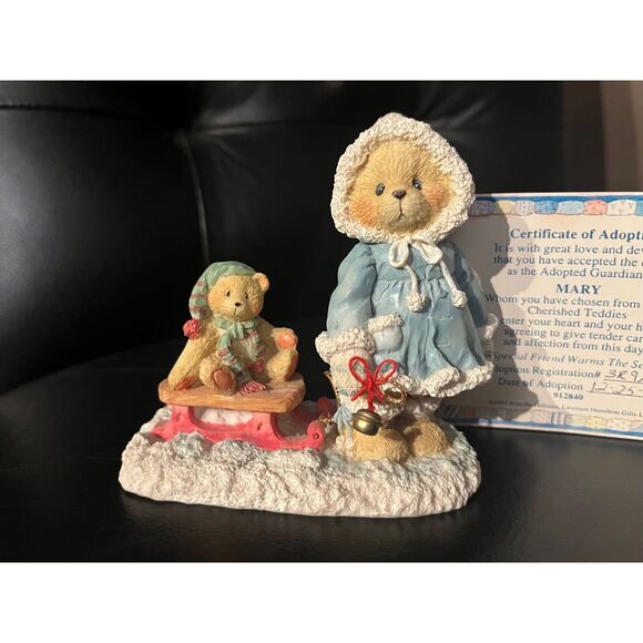 Vintage Cherished Teddies (1993) "Mary, a special friend warms the season" colle - Picture 2 of 8